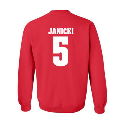 Wisconsin - NCAA Men's Basketball : Jack Janicki - Classic Shersey Crewneck Sweatshirt-1