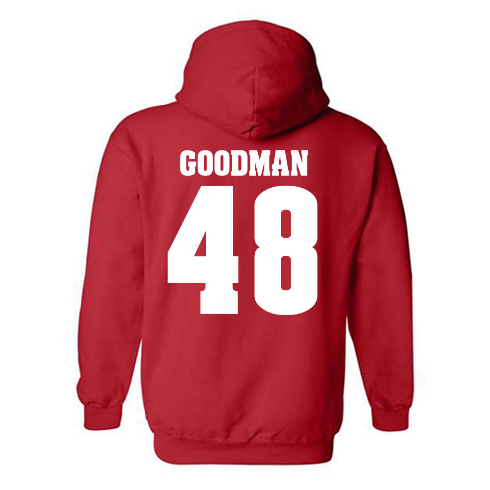 Wisconsin - NCAA Football : Andrew Goodman - Classic Shersey Hooded Sweatshirt-1