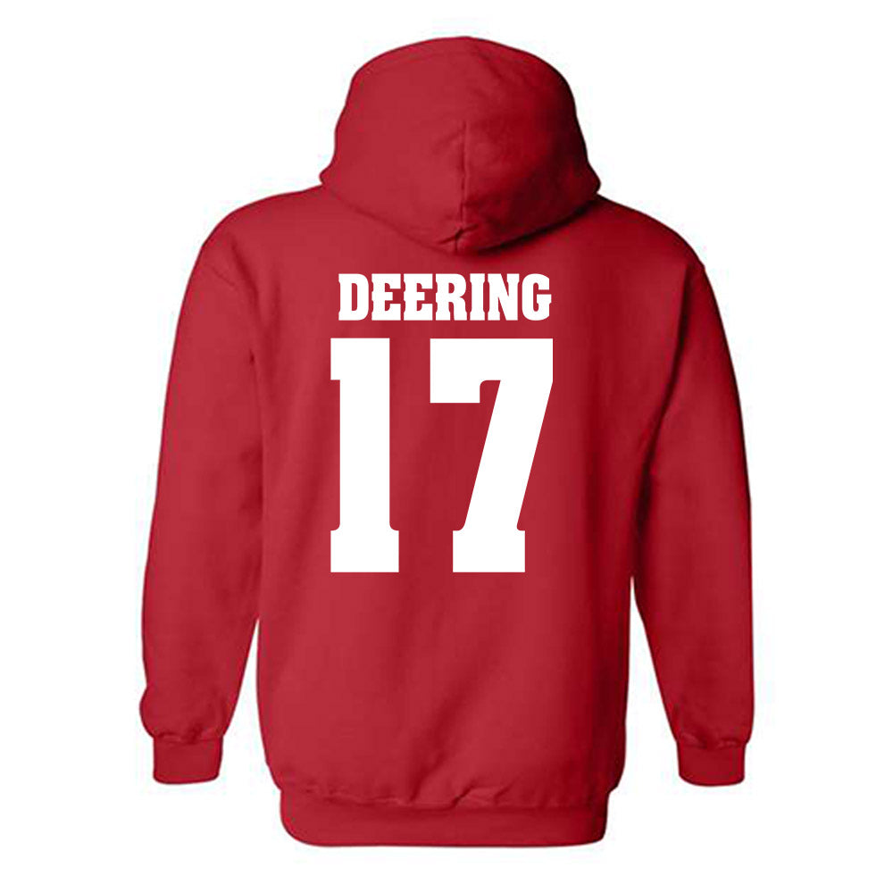 Wisconsin - NCAA Men's Ice Hockey : Grady Deering - Classic Shersey Hooded Sweatshirt-1