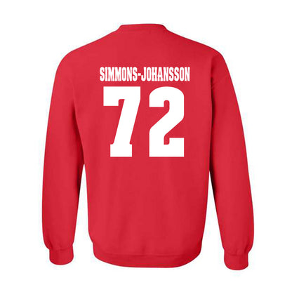 Wisconsin - NCAA Football : Lucas Simmons-Johansson - Classic Shersey Crewneck Sweatshirt-1