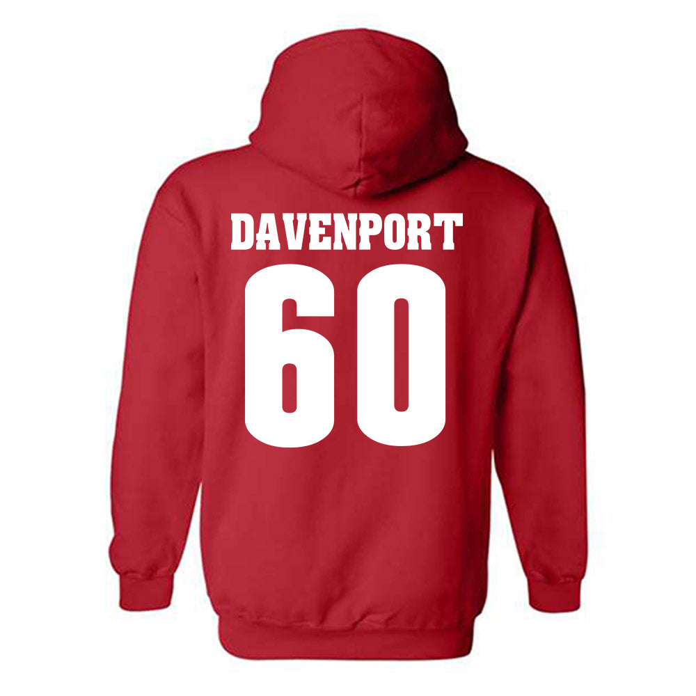 Wisconsin - NCAA Football : Nolan Davenport - Classic Shersey Hooded Sweatshirt-1