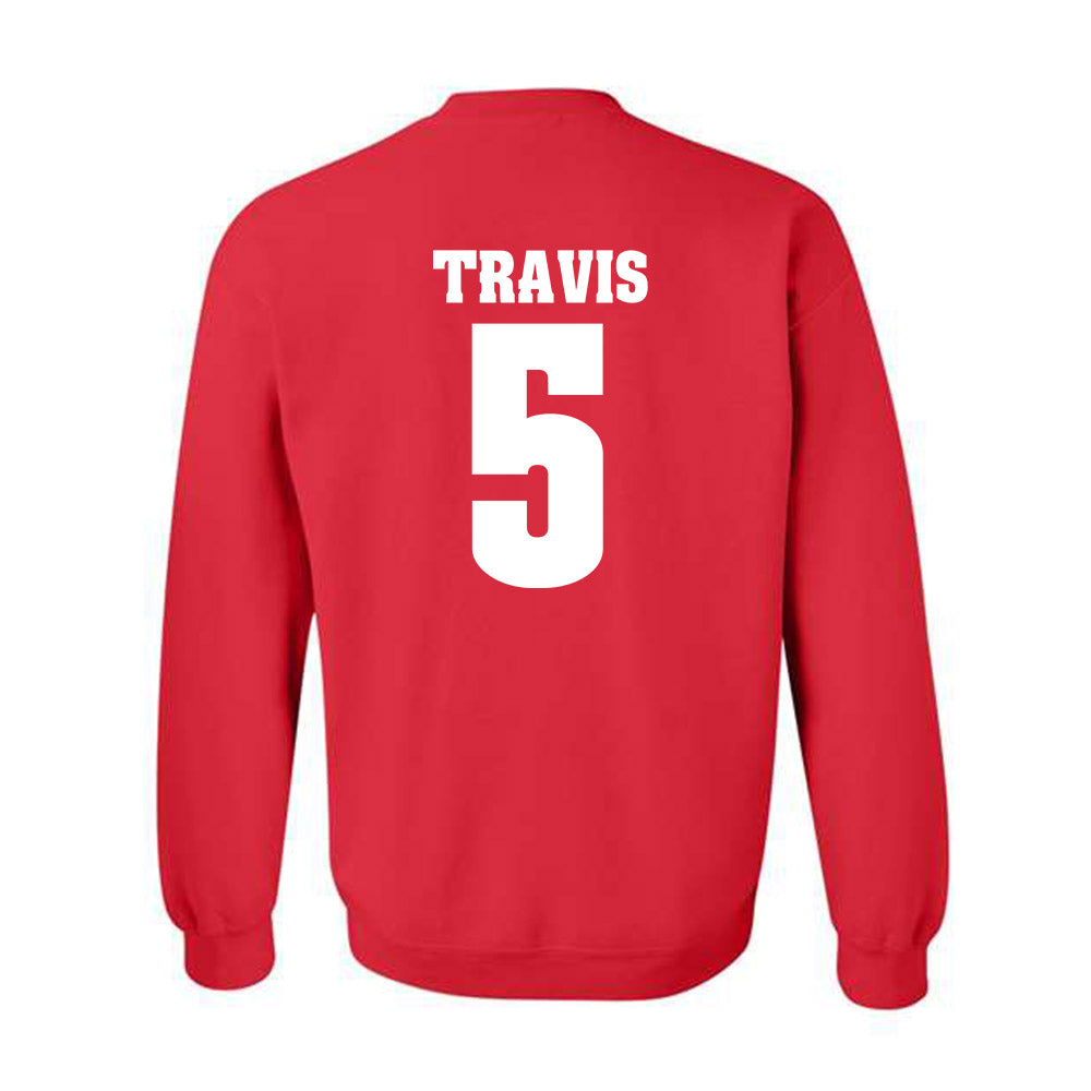 Wisconsin - NCAA Women's Volleyball : Eva Travis - Classic Shersey Crewneck Sweatshirt-1