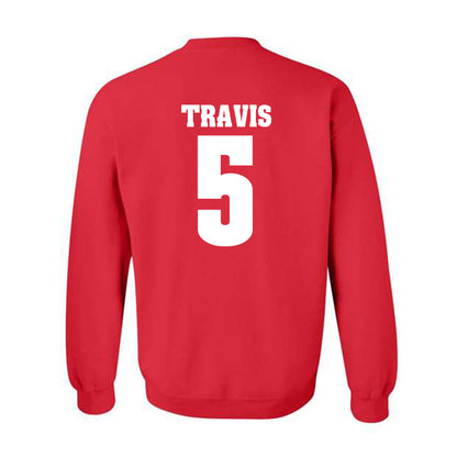 Wisconsin - NCAA Women's Volleyball : Eva Travis - Classic Shersey Crewneck Sweatshirt-1