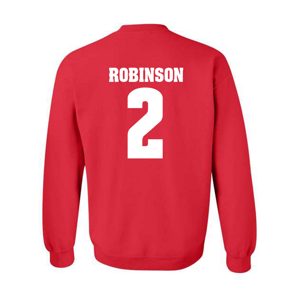 Wisconsin - NCAA Football : Javan Robinson - Classic Shersey Crewneck Sweatshirt-1