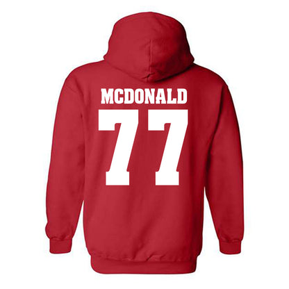 Wisconsin - NCAA Football : Will McDonald - Classic Shersey Hooded Sweatshirt-1