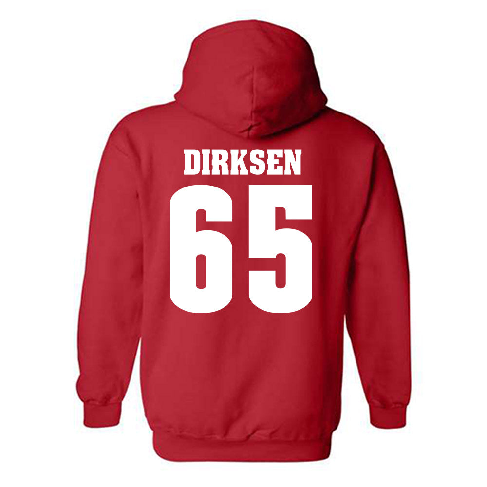 Wisconsin - NCAA Football : Aiden Dirksen - Classic Shersey Hooded Sweatshirt-1