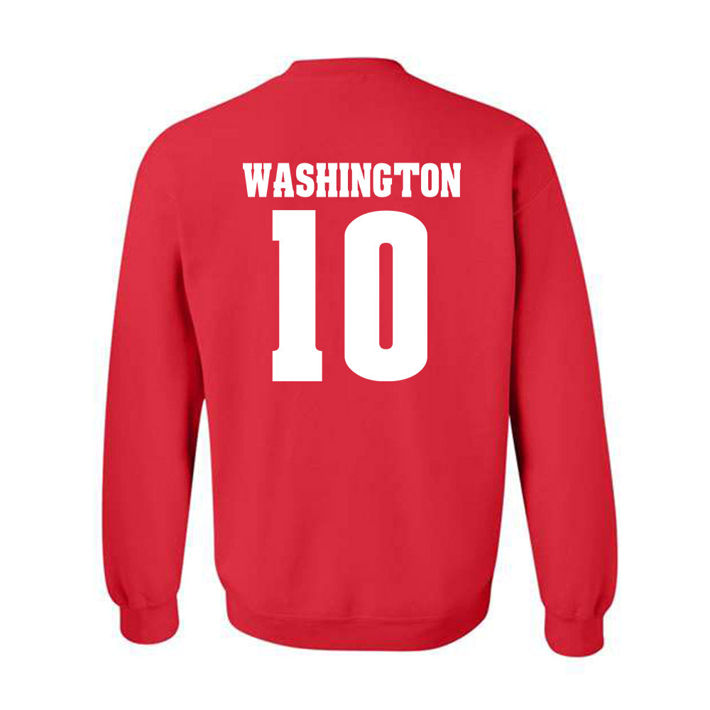 Wisconsin - NCAA Football : Jahmare Washington - Classic Shersey Crewneck Sweatshirt-1