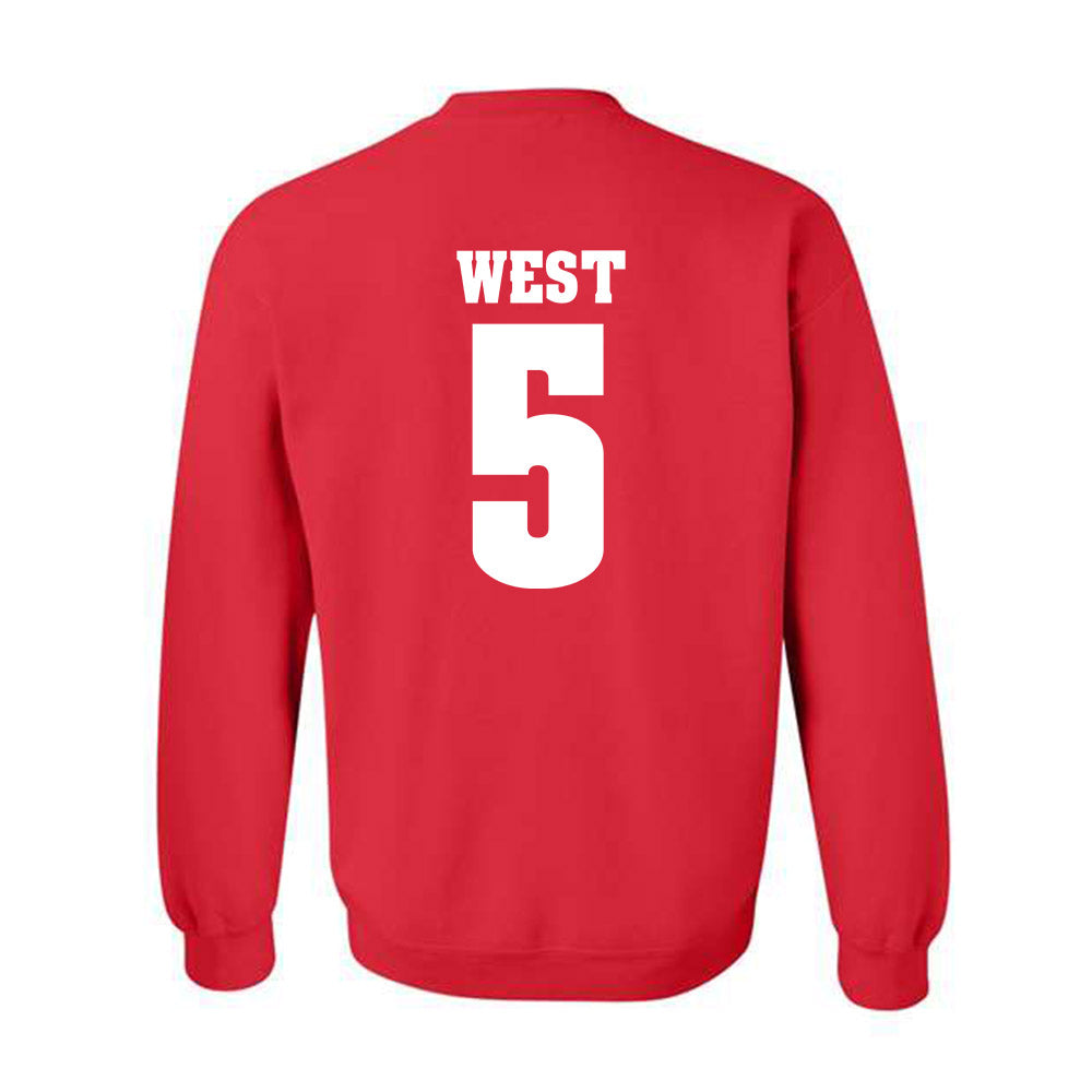 Wisconsin - NCAA Football : Bryce West - Classic Shersey Crewneck Sweatshirt-1