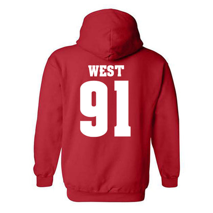 Wisconsin - NCAA Football : Sean West - Classic Shersey Hooded Sweatshirt-1