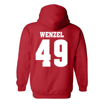Wisconsin - NCAA Football : Ben Wenzel - Classic Shersey Hooded Sweatshirt-1