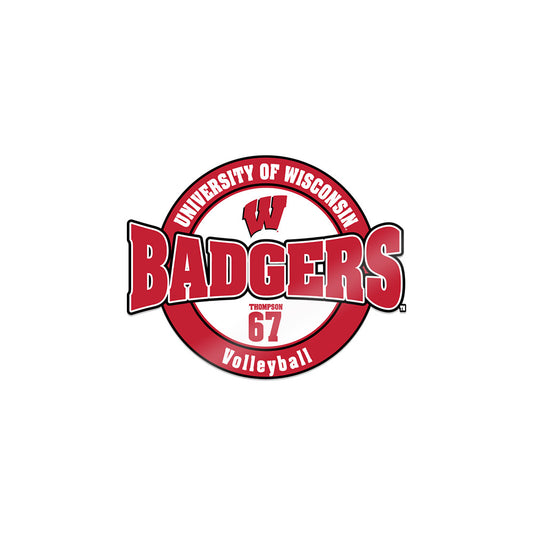 Wisconsin - NCAA Women's Volleyball : Halle Thompson - Sticker-0