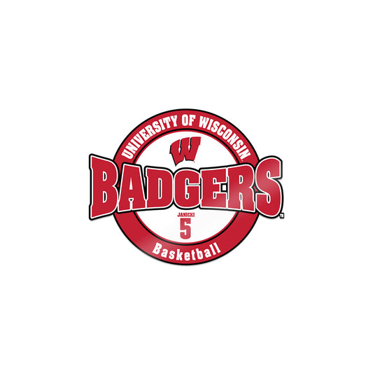 Wisconsin - NCAA Men's Basketball : Jack Janicki - Sticker-0