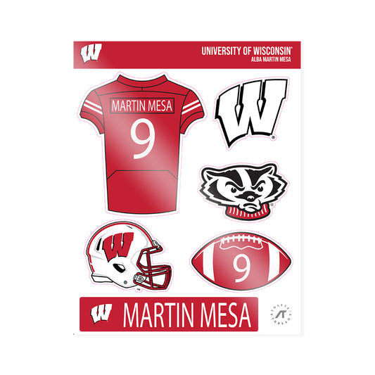 Wisconsin - NCAA Women's Basketball : Alba Martin Mesa - Sticker Sheet-0