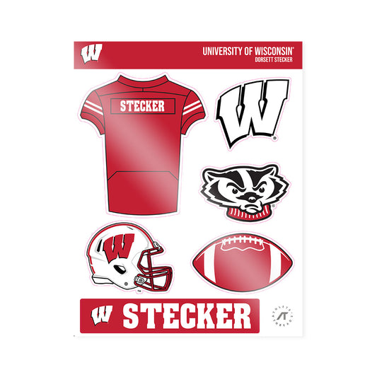 Wisconsin - NCAA Football : Dorsett Stecker - Sticker Sheet-0