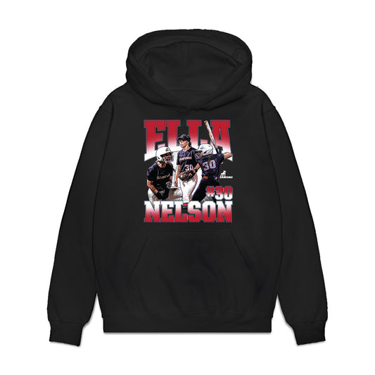 Samford - NCAA Softball : Ella Nelson - Collage Premium Hooded Sweatshirt-0