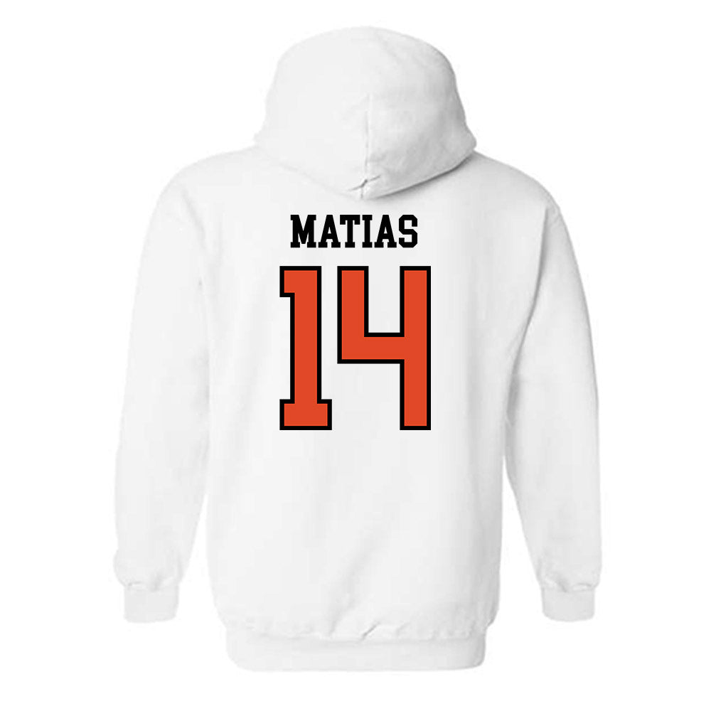 Oregon State - NCAA Women's Volleyball : Jackie Matias - Sports Shersey Hooded Sweatshirt-1
