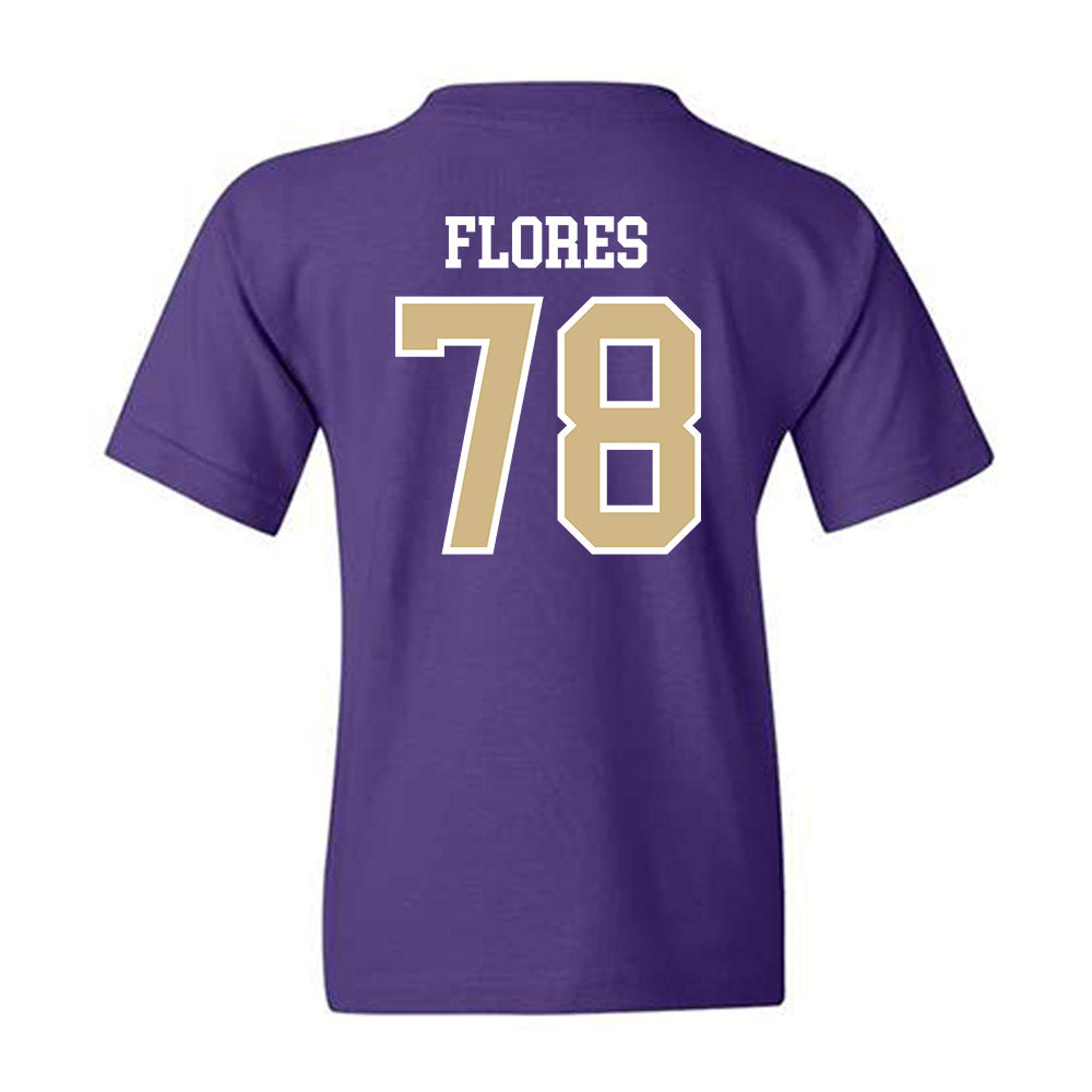 Washington - NCAA Football : Jake Flores - Sports Shersey Youth T-Shirt-1