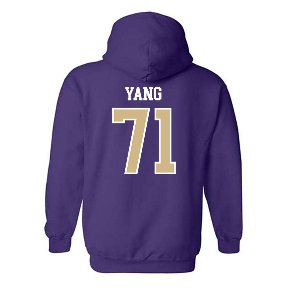 Washington - NCAA Football : Ah Deong Yang - Sports Shersey Hooded Sweatshirt-1