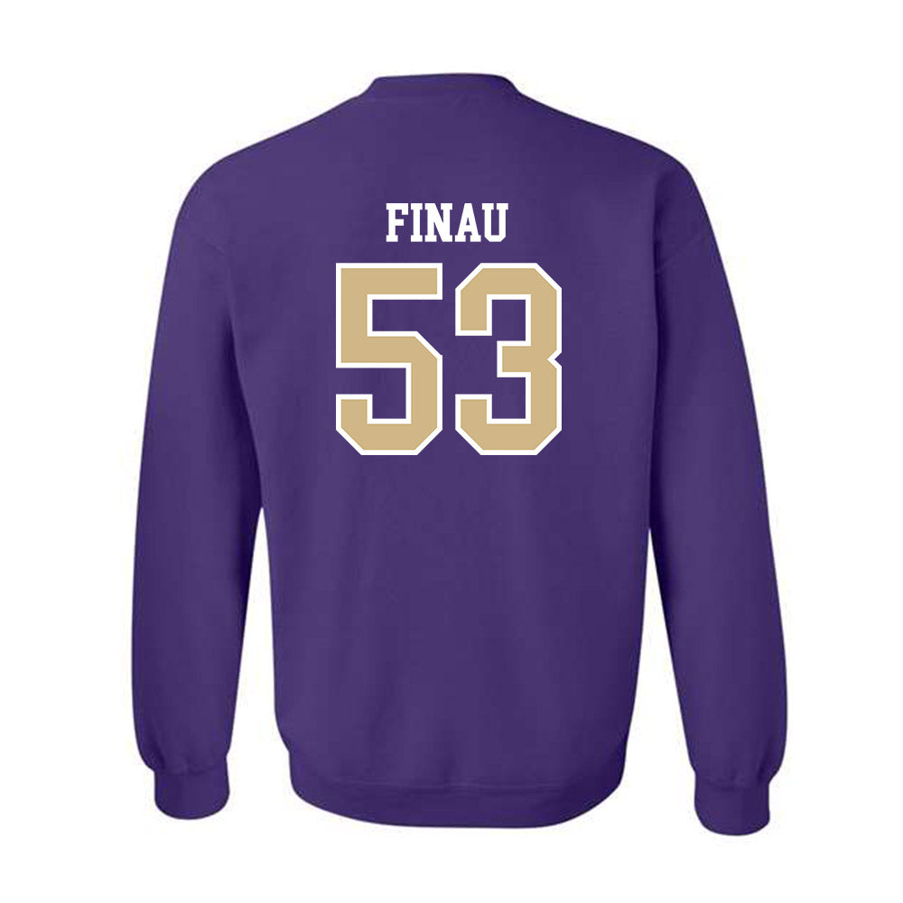 Washington - NCAA Football : Paki Finau - Sports Shersey Crewneck Sweatshirt-1
