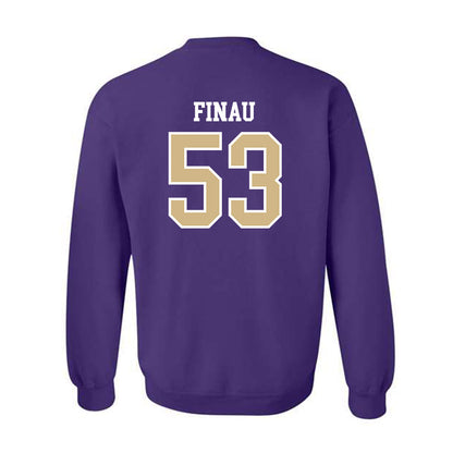 Washington - NCAA Football : Paki Finau - Sports Shersey Crewneck Sweatshirt-1