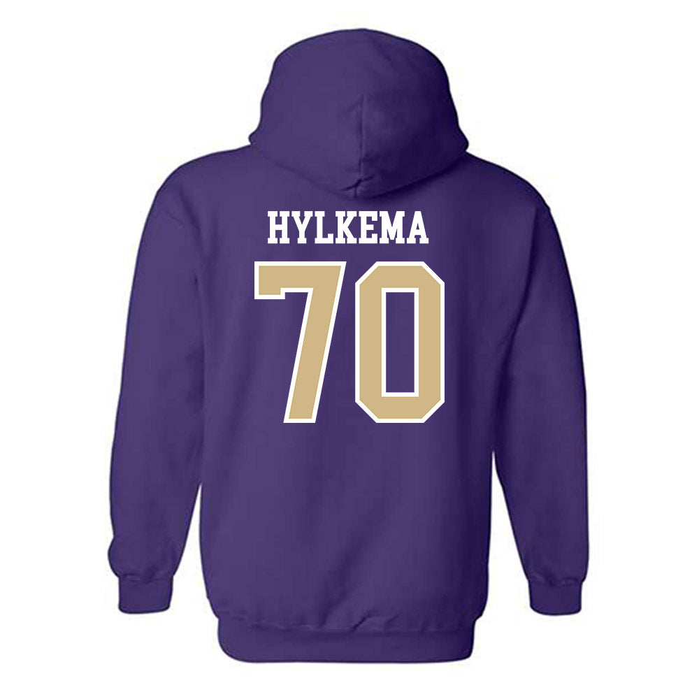 Washington - NCAA Football : Justin Hylkema - Sports Shersey Hooded Sweatshirt-1