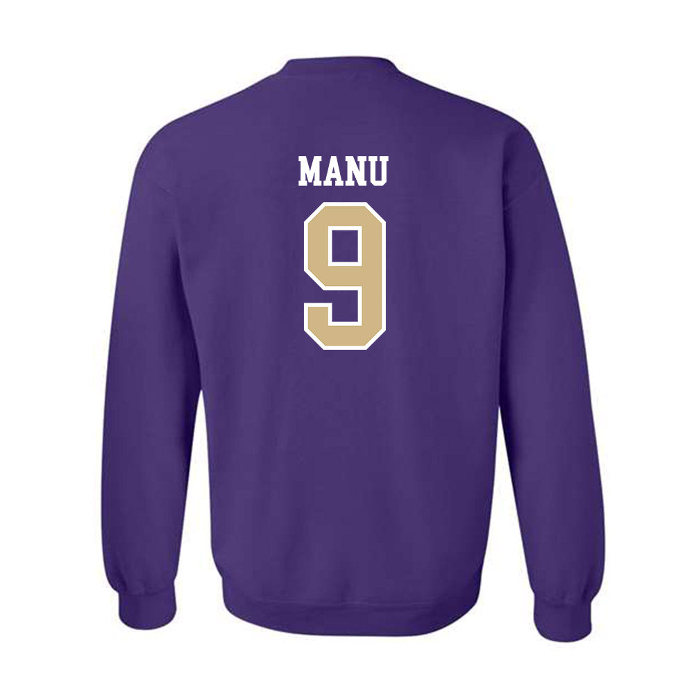 Washington - NCAA Football : Jacob Manu - Sports Shersey Crewneck Sweatshirt-1