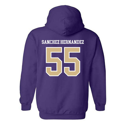 Washington - NCAA Football : Victor Sanchez Hernandez - Sports Shersey Hooded Sweatshirt-1
