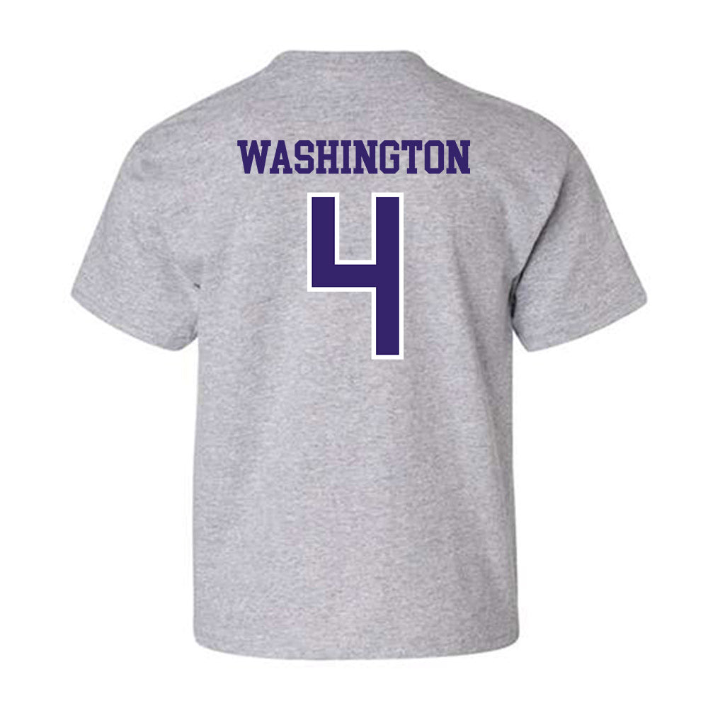 Washington - NCAA Football : Jordan Washington - Sports Shersey Youth T-Shirt-1