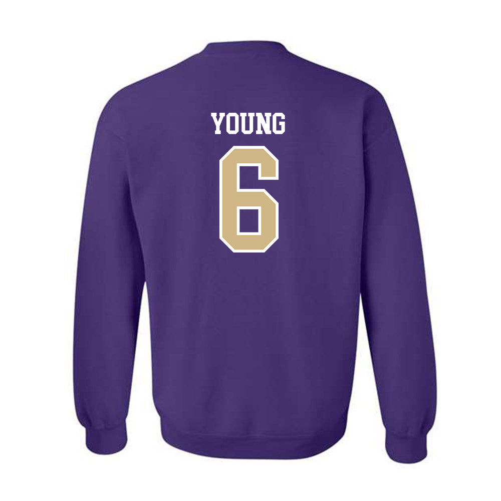 Washington - NCAA Baseball : Landon Young - Sports Shersey Crewneck Sweatshirt-1