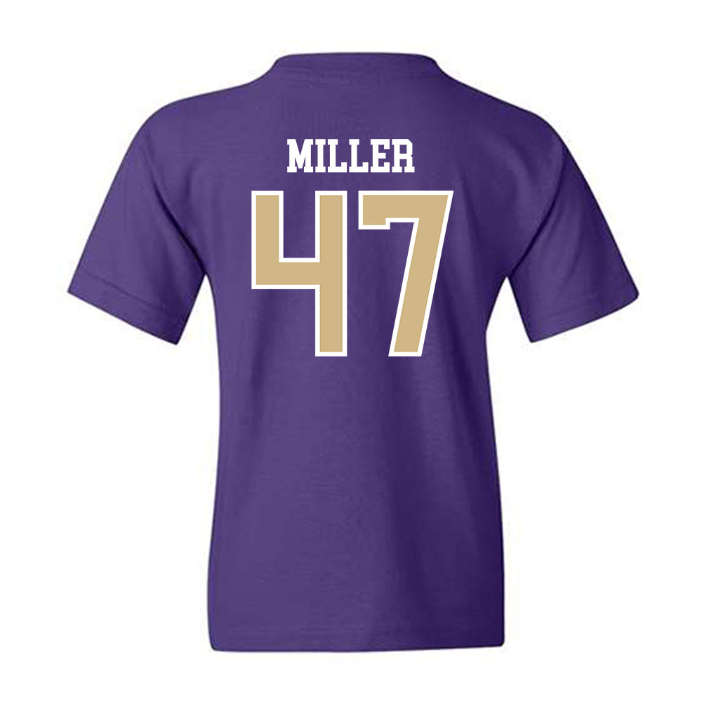 Washington - NCAA Baseball : Jay Miller - Sports Shersey Youth T-Shirt-1