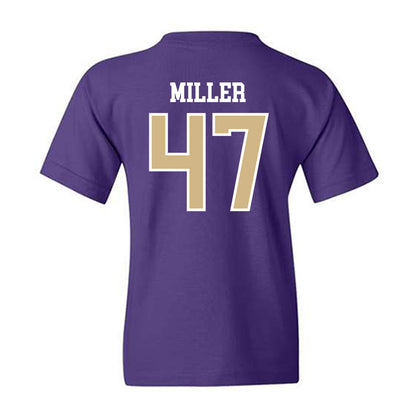 Washington - NCAA Baseball : Jay Miller - Sports Shersey Youth T-Shirt-1