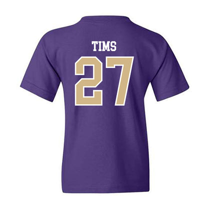 Washington - NCAA Baseball : Justin Tims - Sports Shersey Youth T-Shirt-1