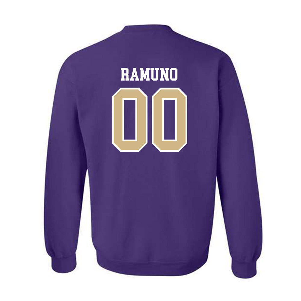 Washington - NCAA Softball : Sophia Ramuno - Sports Shersey Crewneck Sweatshirt-1