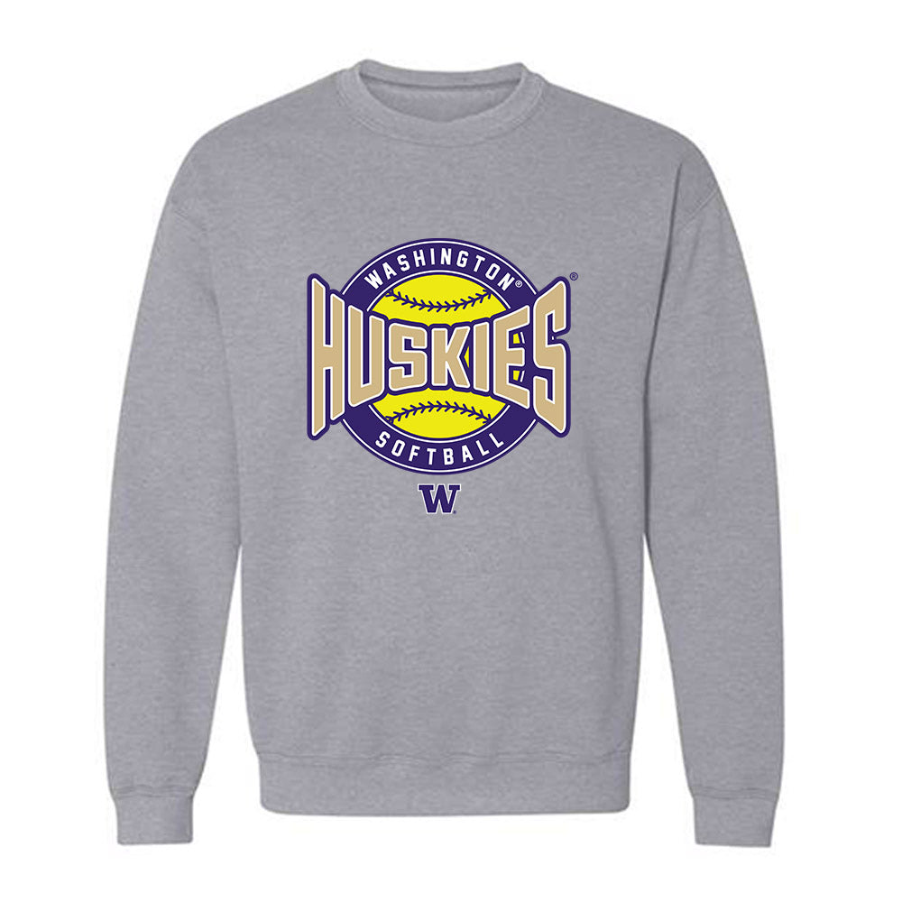 Washington - NCAA Softball : Scarlette Chapman - Sports Shersey Crewneck Sweatshirt-0