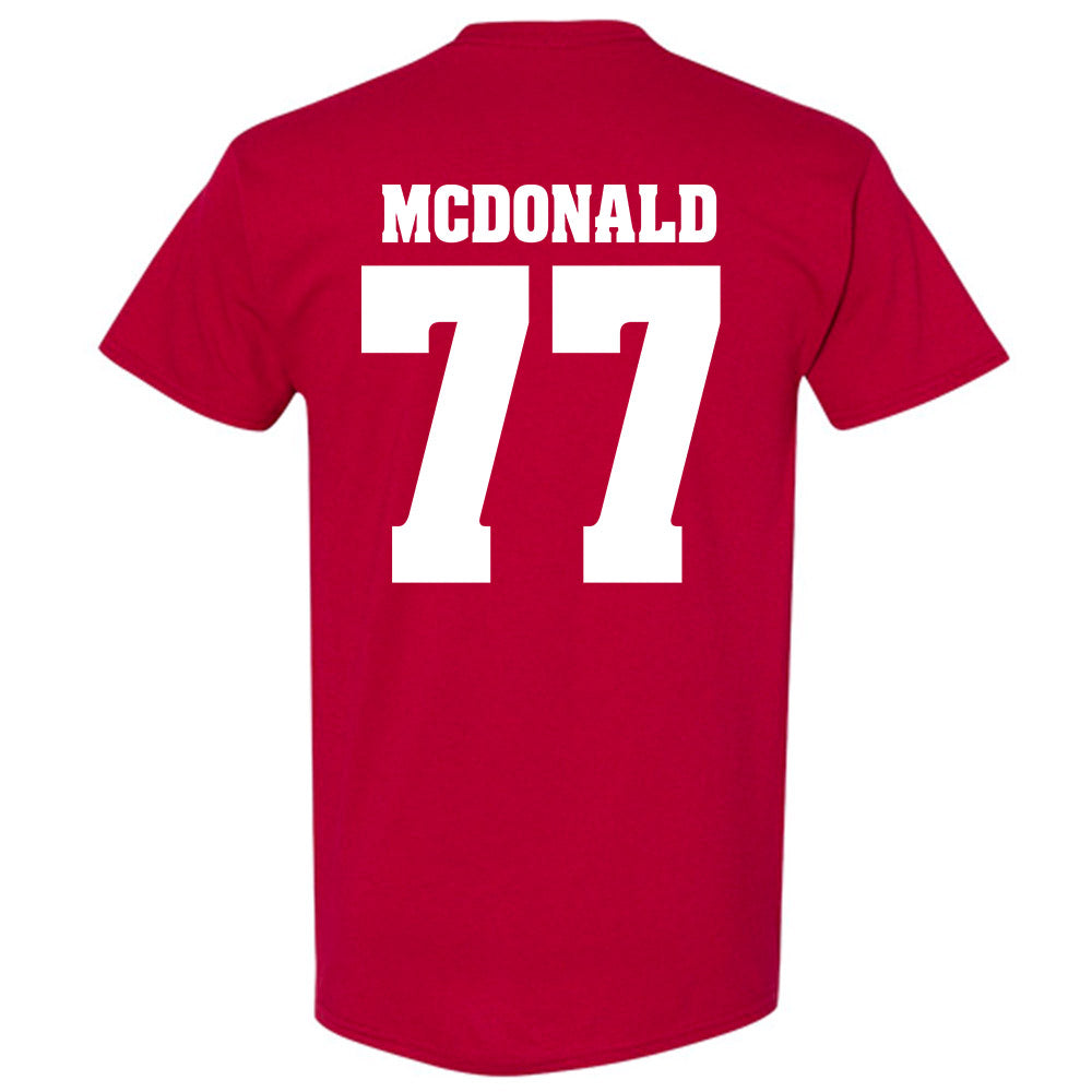 Wisconsin - NCAA Football : Will McDonald - Sports Shersey T-Shirt-1