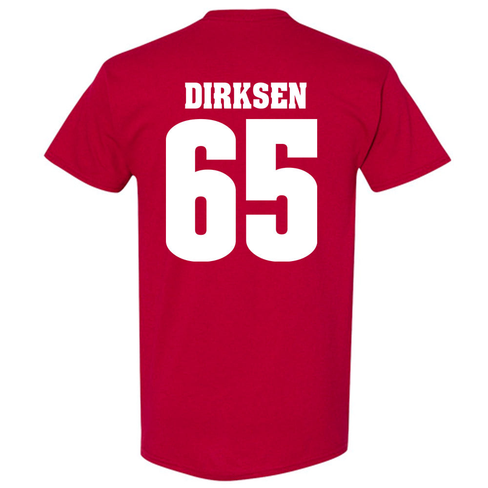 Wisconsin - NCAA Football : Aiden Dirksen - Sports Shersey T-Shirt-1