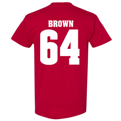 Wisconsin - NCAA Football : Evan Brown - Sports Shersey T-Shirt-1