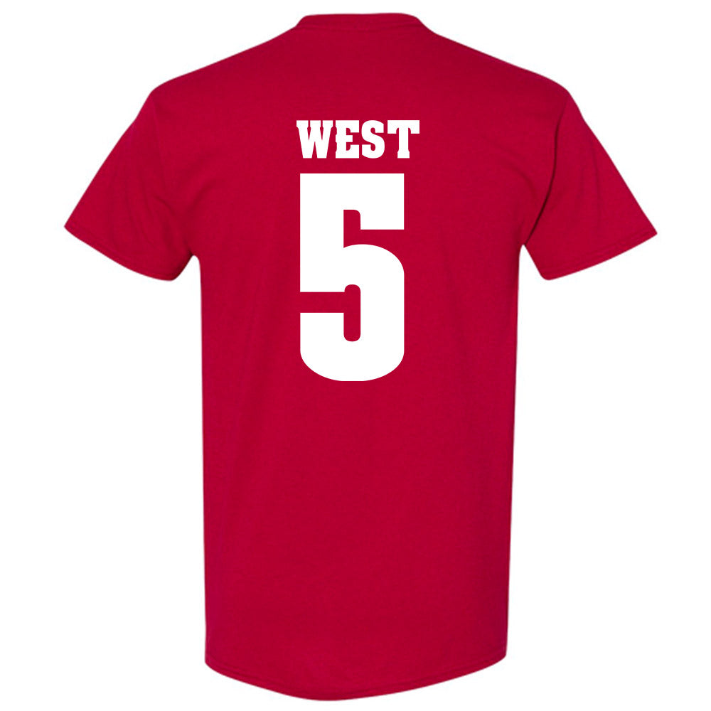 Wisconsin - NCAA Football : Bryce West - Sports Shersey T-Shirt-1