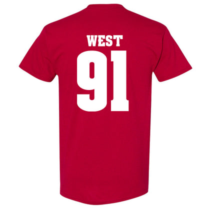 Wisconsin - NCAA Football : Sean West - Sports Shersey T-Shirt-1