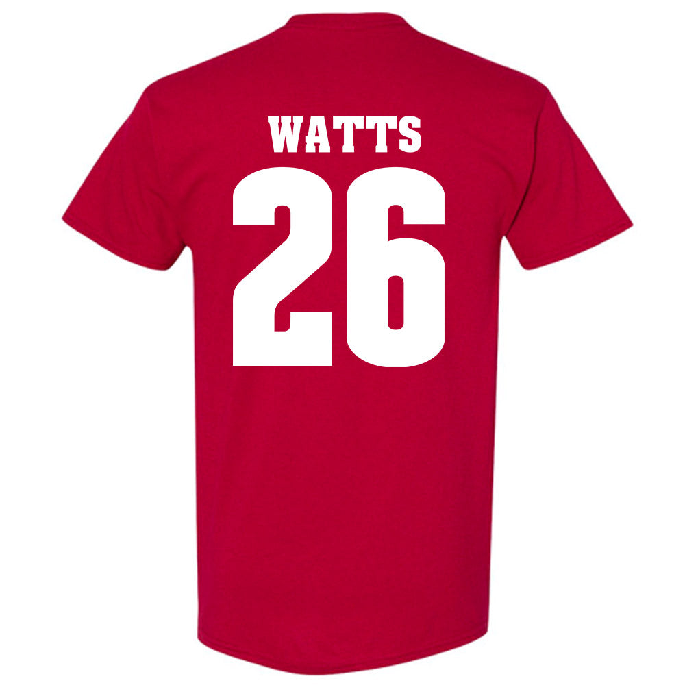 Wisconsin - NCAA Football : Kahni Watts - Sports Shersey T-Shirt-1