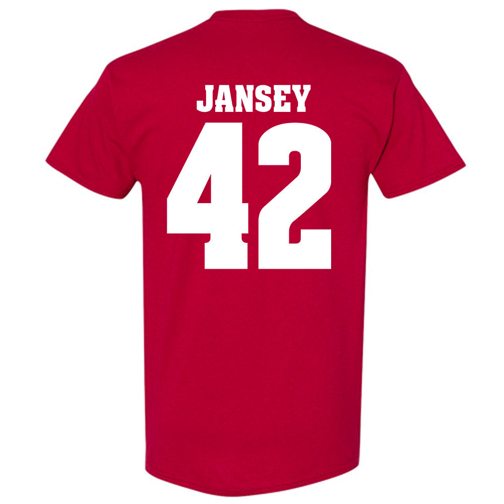Wisconsin - NCAA Football : Tyler Jansey - Sports Shersey T-Shirt-1