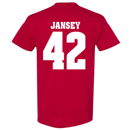 Wisconsin - NCAA Football : Tyler Jansey - Sports Shersey T-Shirt-1