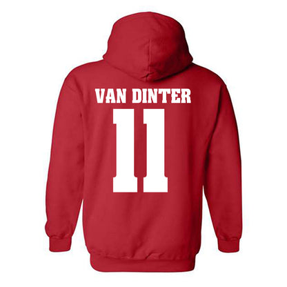 Wisconsin - NCAA Football : Carson Van Dinter - Sports Shersey Hooded Sweatshirt-1