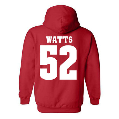 Wisconsin - NCAA Football : Hardy Watts - Sports Shersey Hooded Sweatshirt-1