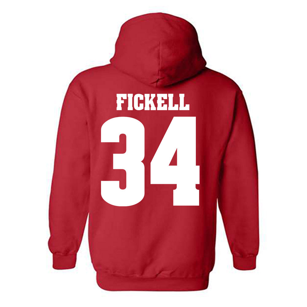 Wisconsin - NCAA Football : Ashton Fickell - Sports Shersey Hooded Sweatshirt-1