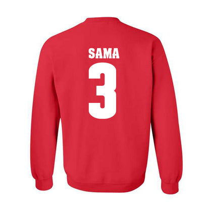 Wisconsin - NCAA Football : Abu Sama - Sports Shersey Crewneck Sweatshirt-1