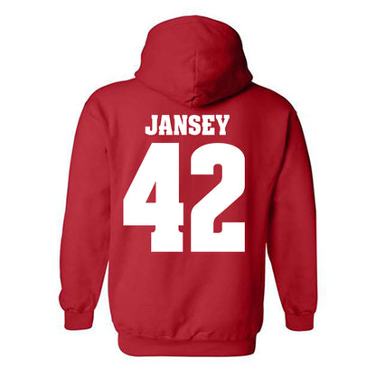 Wisconsin - NCAA Football : Tyler Jansey - Sports Shersey Hooded Sweatshirt-1