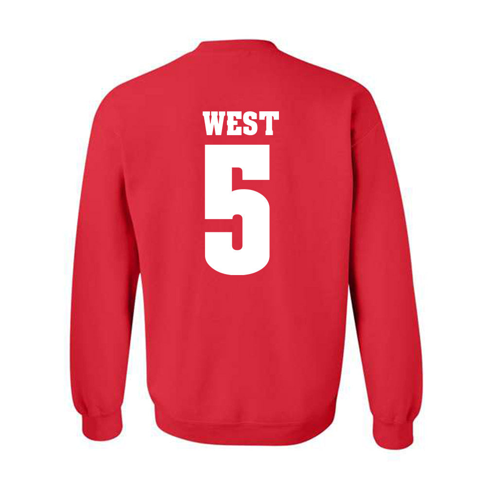Wisconsin - NCAA Football : Bryce West - Sports Shersey Crewneck Sweatshirt-1