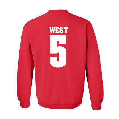 Wisconsin - NCAA Football : Bryce West - Sports Shersey Crewneck Sweatshirt-1