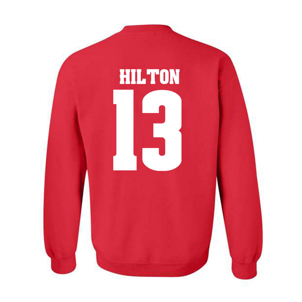 Wisconsin - NCAA Football : Eugene Hilton - Sports Shersey Crewneck Sweatshirt-1